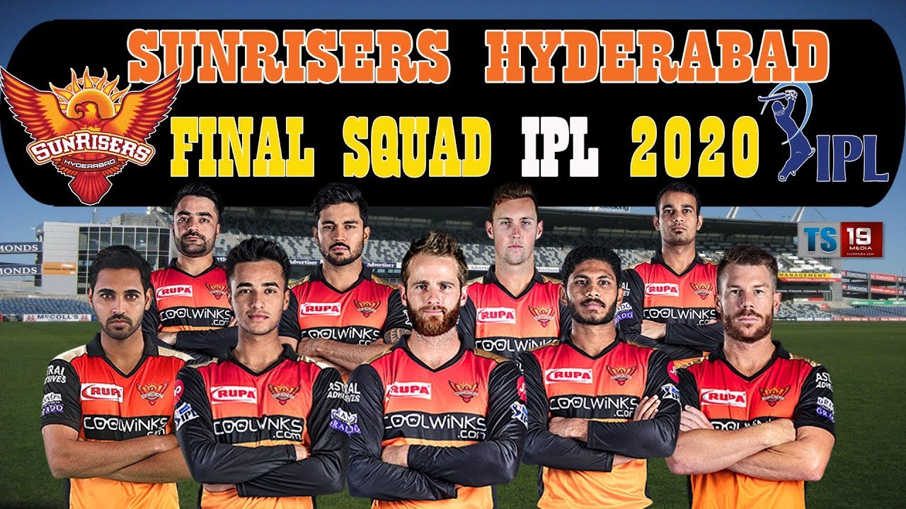 IPL 2020 Sunrisers Hyderabad Full and Final Squad | SRH Players List IPL 2020 | Full Team 2020