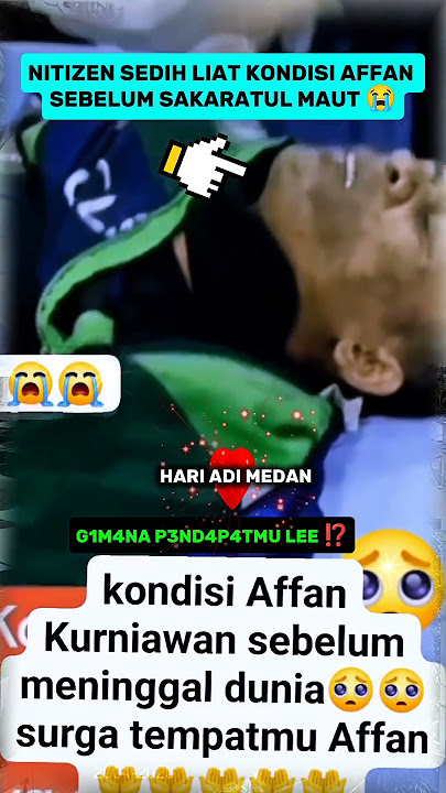 Netizens were moved to tears when they saw Affan's latest condition 😭😭😭 #kangdedymulyadi #masukbe...