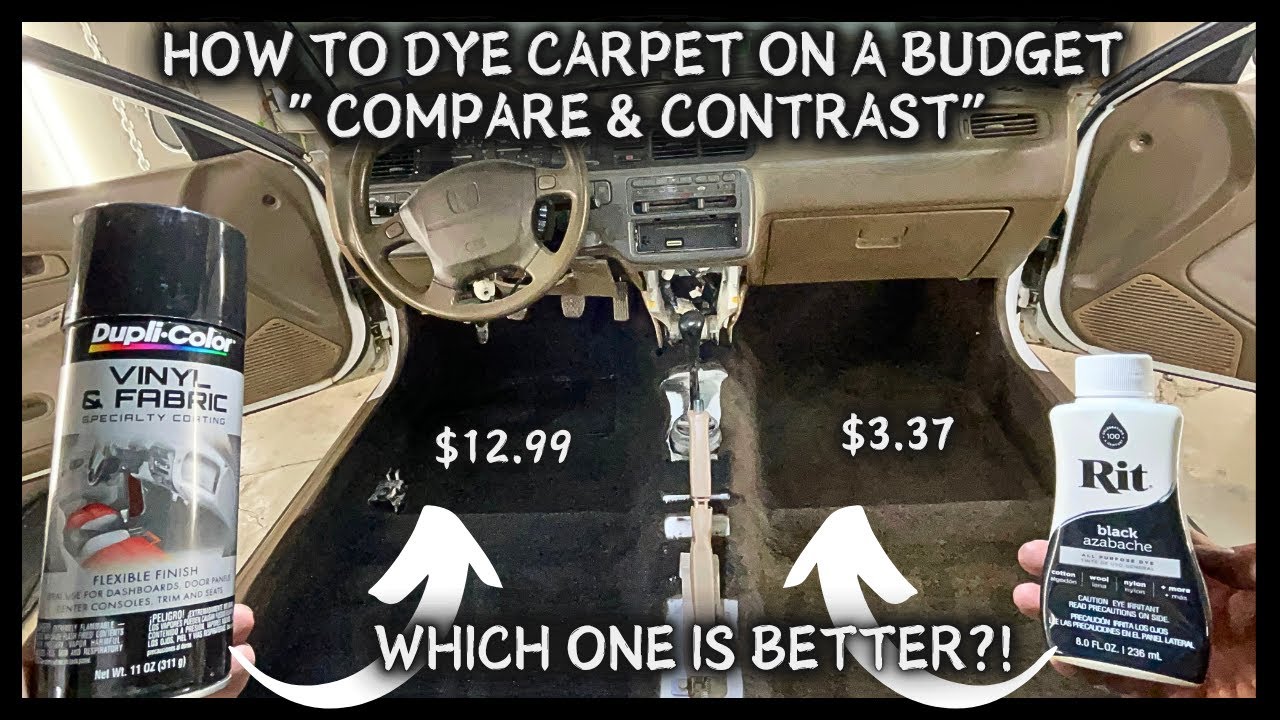 SPRAY PAINT CARPET DYE BETTER THAN RIT DYE? COMPARE & CONTRAST DIY HOW TO