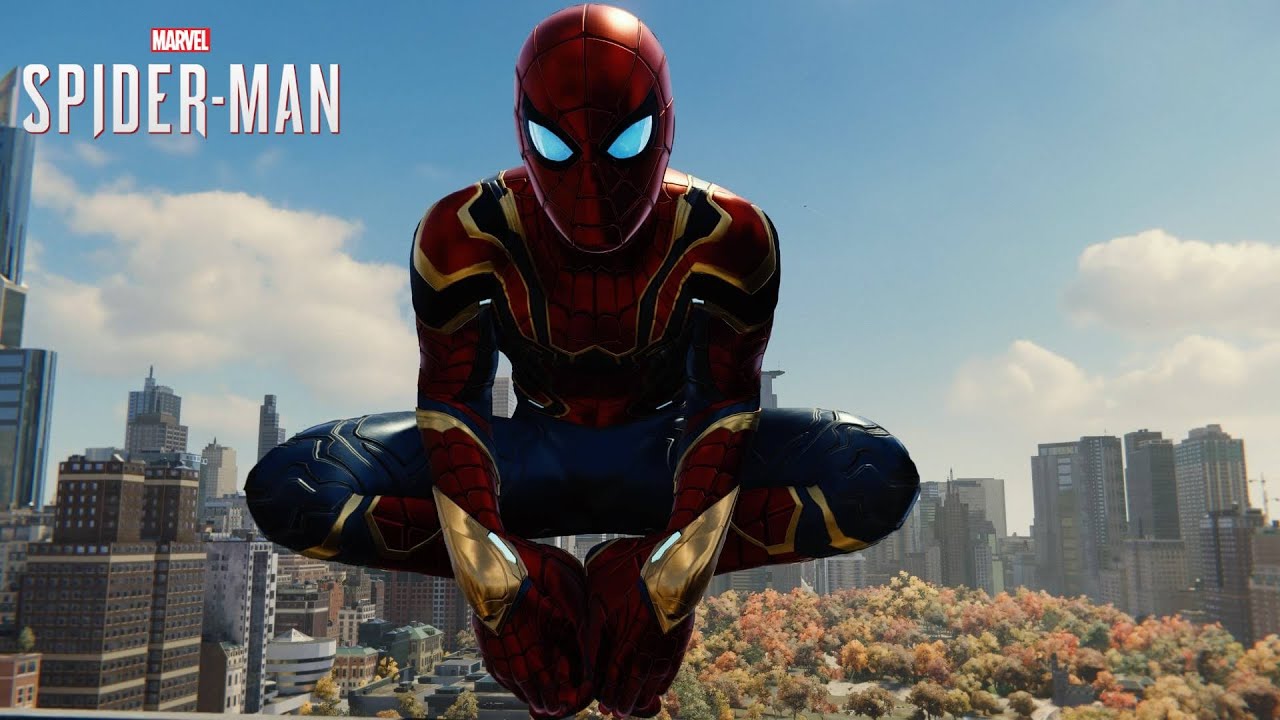 Spider-Man PS4 - Iron  Spider Suit Free Roam Gameplay