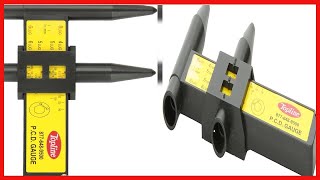 Topline Products Wheel & Stud Bolt Pattern Gauge | 4 5 6 8 Lug | PCD Ruler  Sliding Measurement Tool