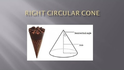 Right Circular Cone