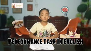 Performance task in English | Grade 2 pupil