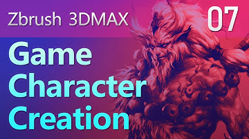 Game Character Creation Workflow Zbrush Sculpt 3D Modeling Retopo & Textures 3DMAX Tutorial Part07