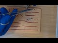 Suturing techniques on suture pad