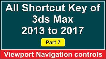 All Shortcut Key of 3ds Max 2013 to 2017 - Part 7 Viewport Navigation controls
