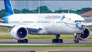 50 Minutes INCREDIBLE JAKARTA Plane Spotting (CGK/WII)