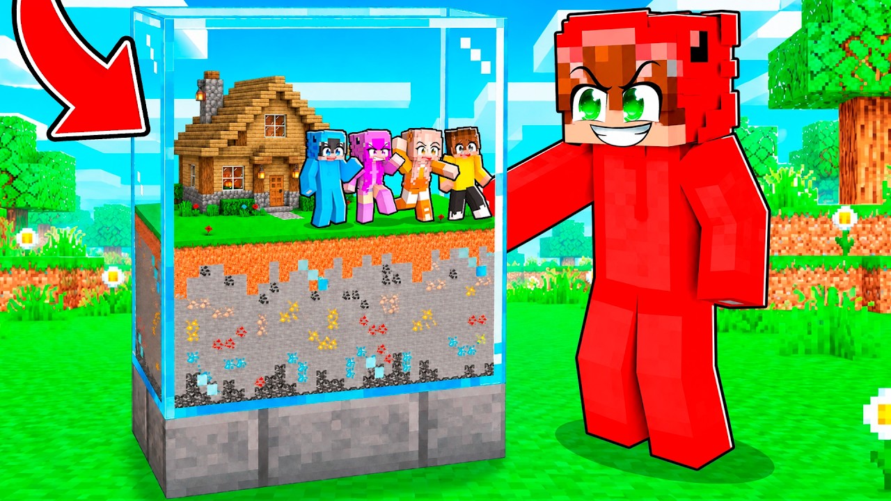 Haciendo PEQUEÑO el MUNDO de Mi Amigo Hasta que se de Cuenta en Minecraft!
