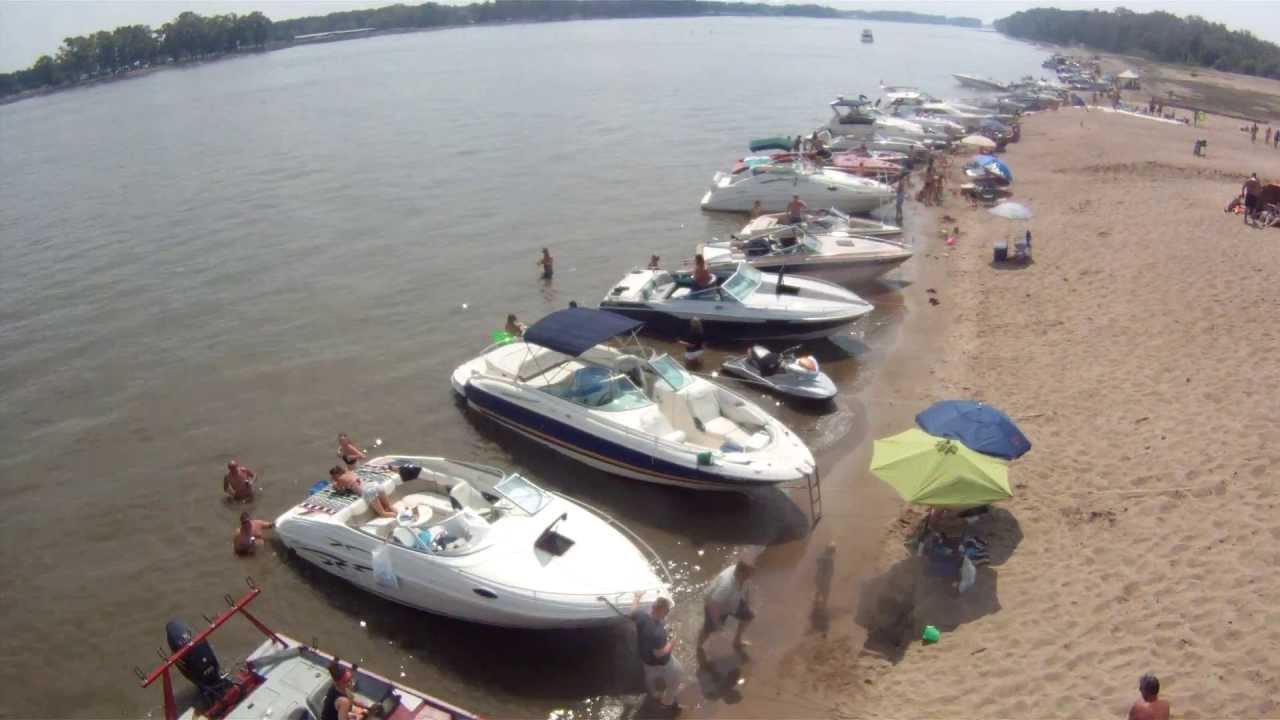 DRONE Mississippi River Sand Bar YouTube