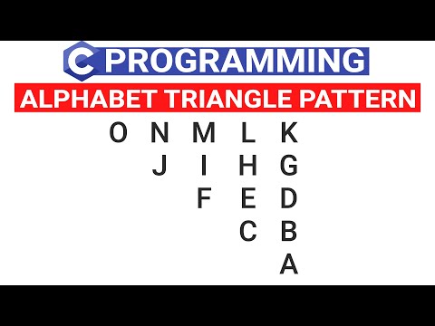 BEST way to Make Triangle Pattern in C Language | C Program to Display Triangle Using Alphabets