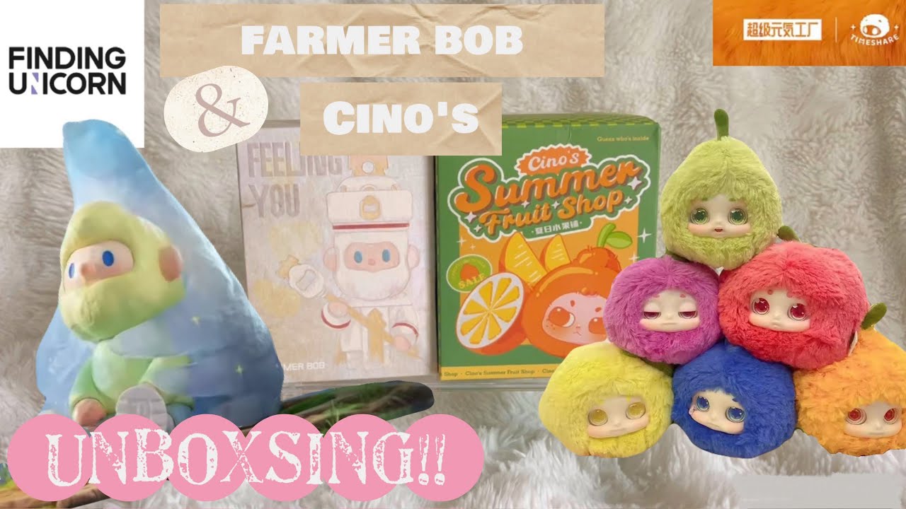 【FINDING UNICORN】新作ファーマーボブ リベンジ開封！！＆【Cino's】のぬいぐるみ開封＊* farmerbob&cino unboxsing!!