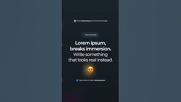 Don’t use Lorem Ipsum in your designs.