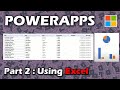 Part 2: Power Apps with Excel Creating Filters, Search, Collections, Charts