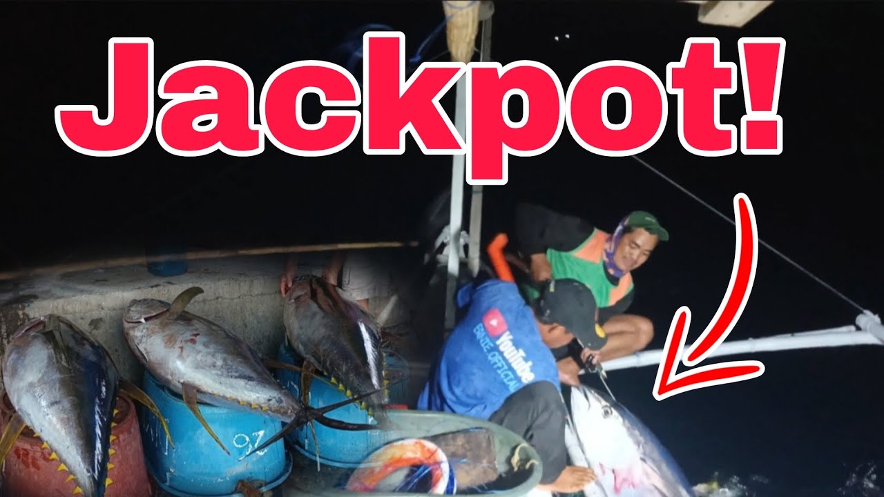 Naka-jackpot ng Tatlong pirasong tuna | malakas ang amihan at alon | Catching huge yellowfin tuna