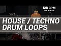 House  techno drum loops 128 bpm  the hybrid drummer