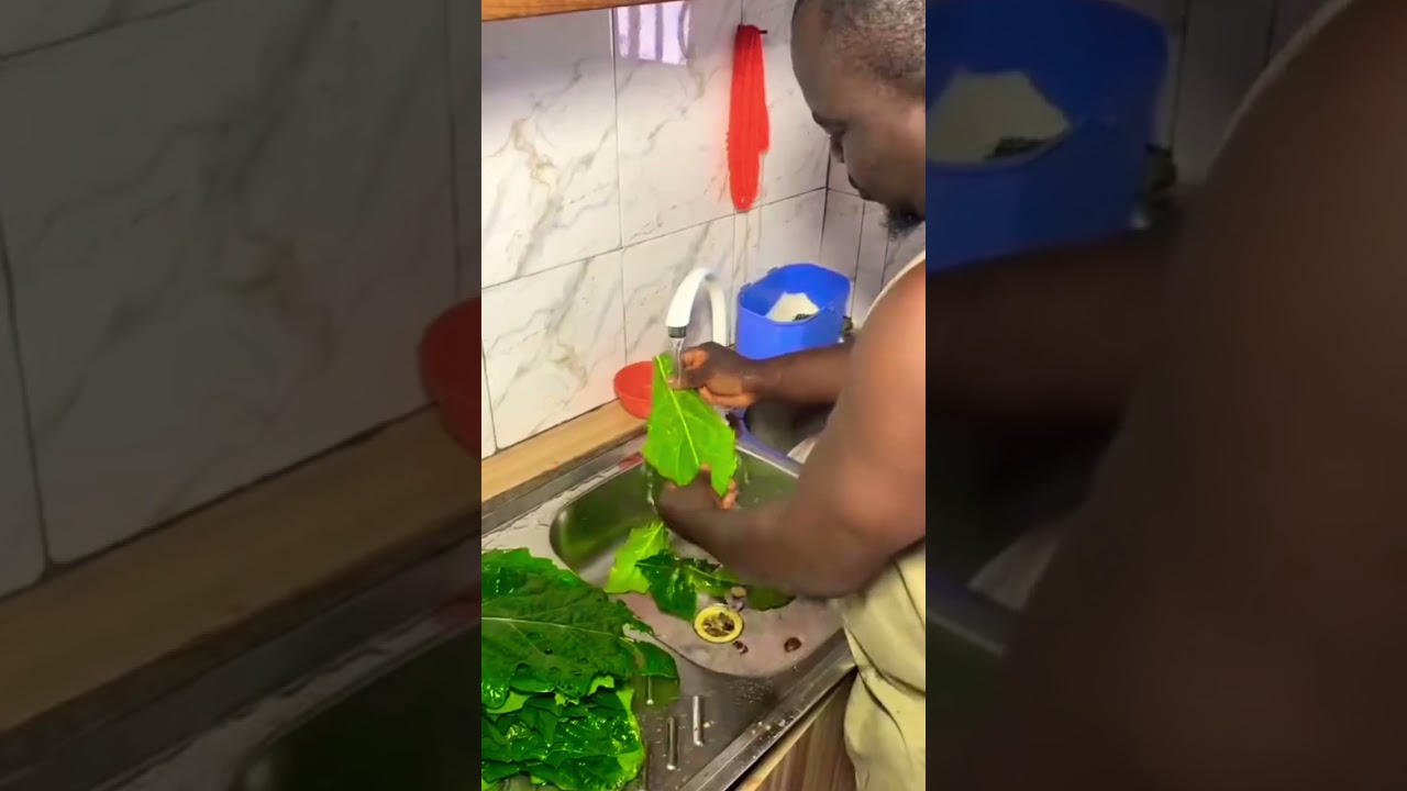 How i cook my garden egg leaf sauce and boil my unripe plantain 