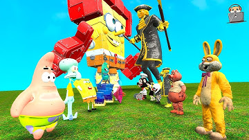🐹 ALL SPONGE BOB NEXTBOTS VS  ALL DARK DECEPTION CHAPTERS 1-4-5. Garry