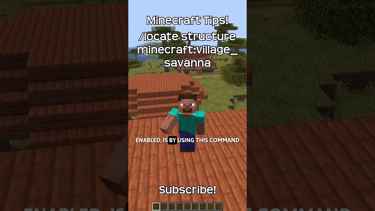 What Is The Command To Find A Savanna Village In Minecraft?!