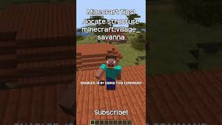 What Is The Command To Find A Savanna Village In Minecraft?!