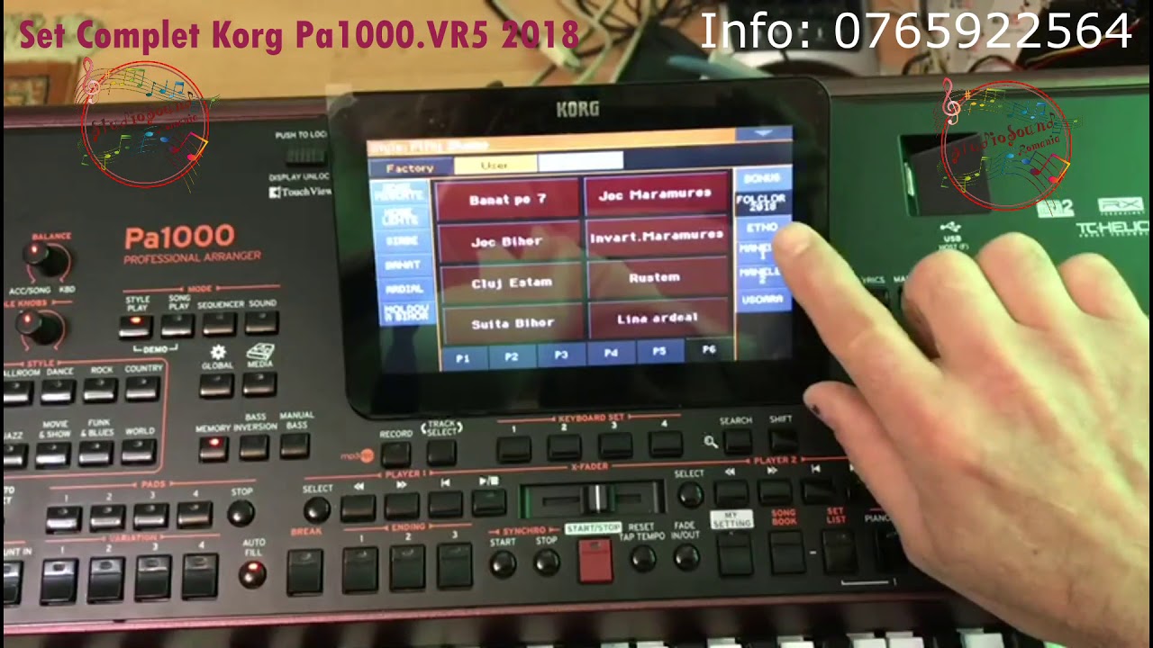 Set Korg Pa1000 Versiunea 5 2018 România