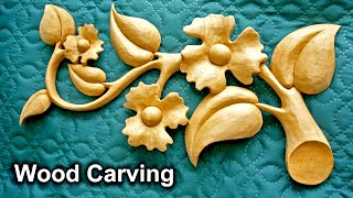 Flower sculpture for wall  Hand carved