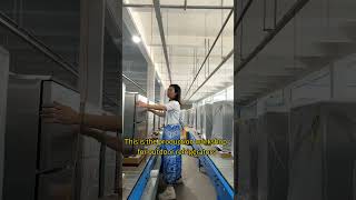 Factory assembly line outdoor refrigerator production process live video #commercialfreezer
