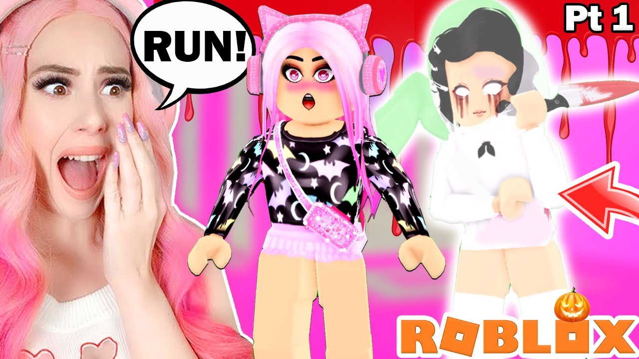 My Pink Sky Castle Is HAUNTED... A Roblox Halloween Story Part 1 - YouTube