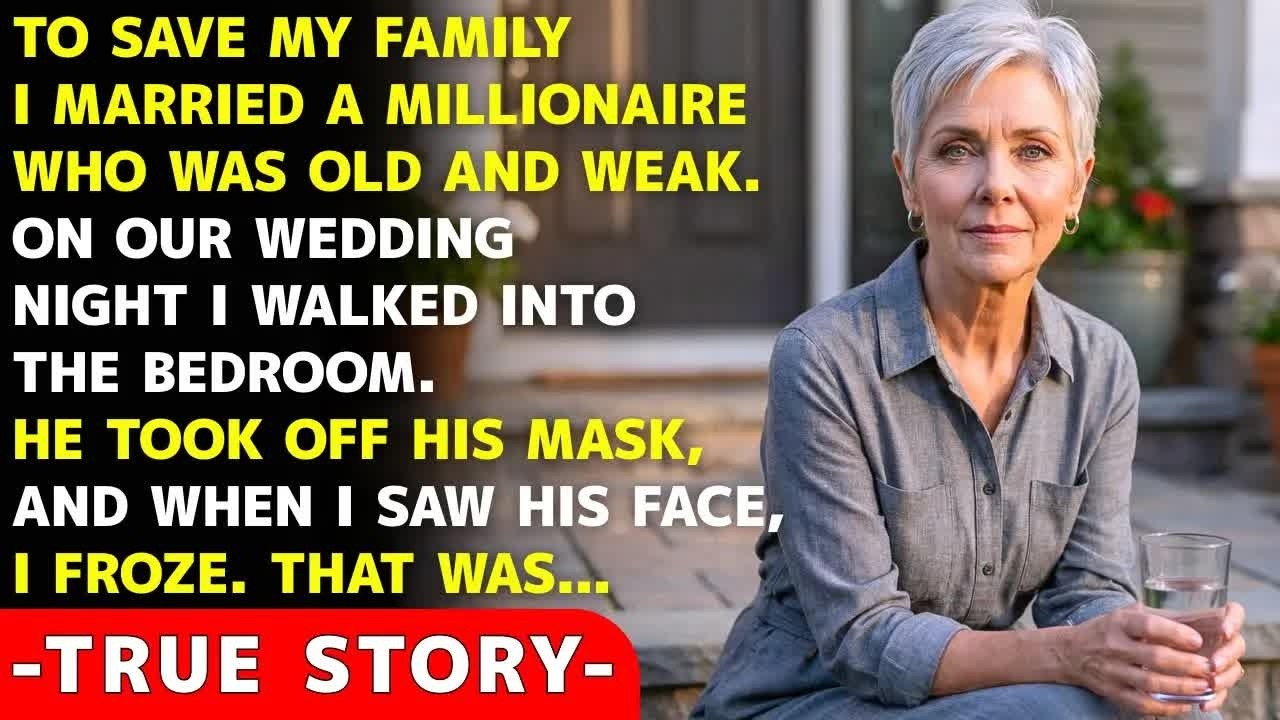 When the old man I had to marry for money took off his mask, I understood everything  True Story