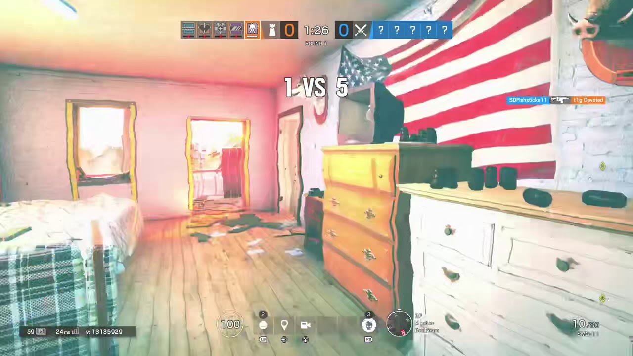 1v5 r6 ALL PRO - YouTube