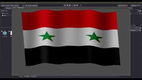Godot Engine: Syria Flag (Fragment Shader)