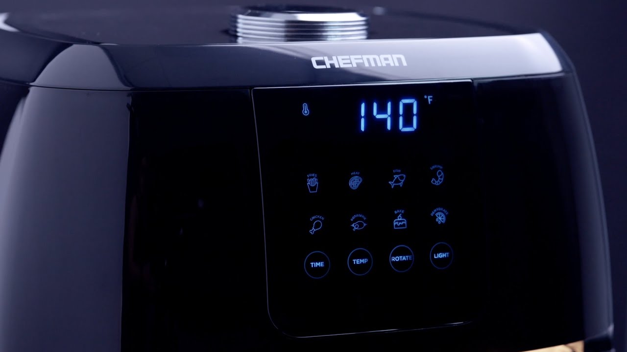 Chefman Digital Air Fryer + Rotisserie Oven, 6.3 Qt Capacity,  Multi-Function, Black