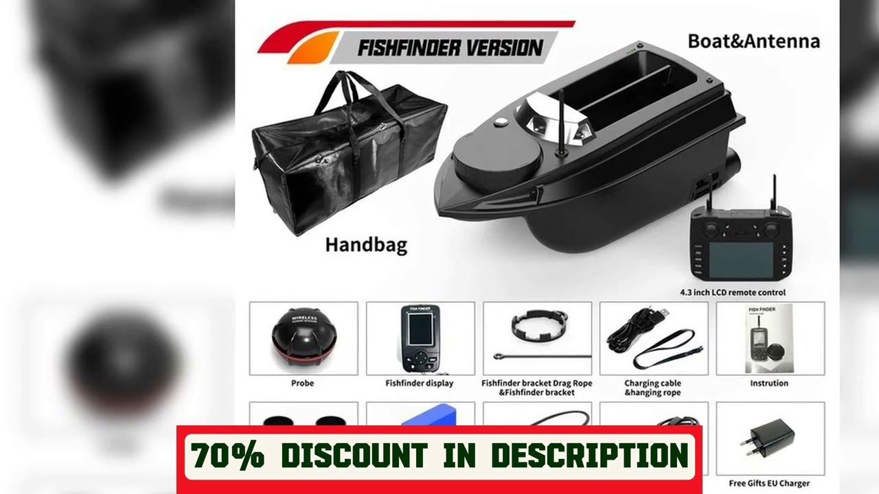 A must-have product! GPS Fishing Bait Boat 800m 9 Fishing Grounds 180 Points Bait Boat 6.6lbs Load