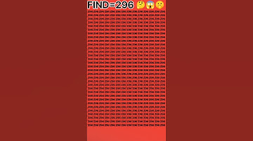 How 😱 fast can you trace🧐296? #illusion#iq#riddle#eyetest#puzzle#trending#number#oddnumber#braintest