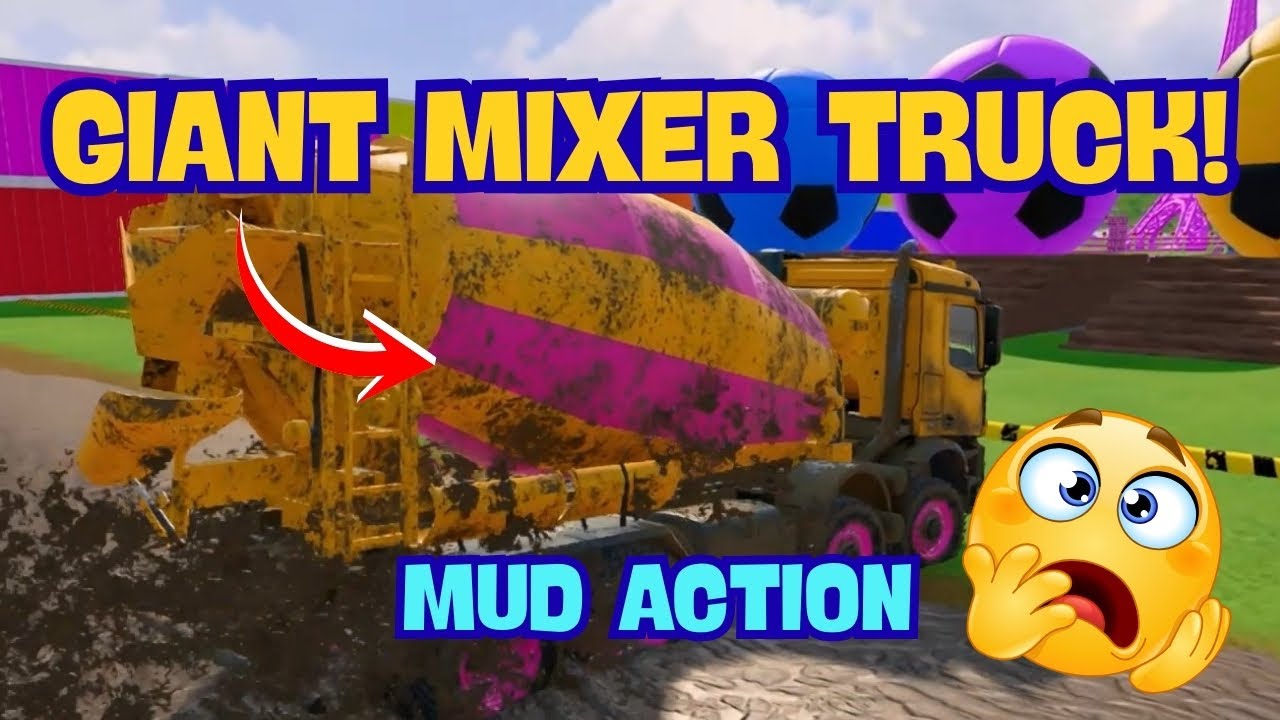 Garage with Colors   ALL MIXER TRUCK WITH FLATBED TRAILER TRUCK, KAMAZ, MERCEDES|FS22