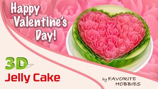 3D JELLY CAKE | #008  HAPPY VALENTINE'S DAY!