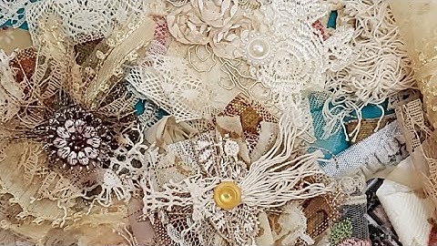 Fabric Clusters Tutorial with Ecru Lot, Shabby Vintage  Diy