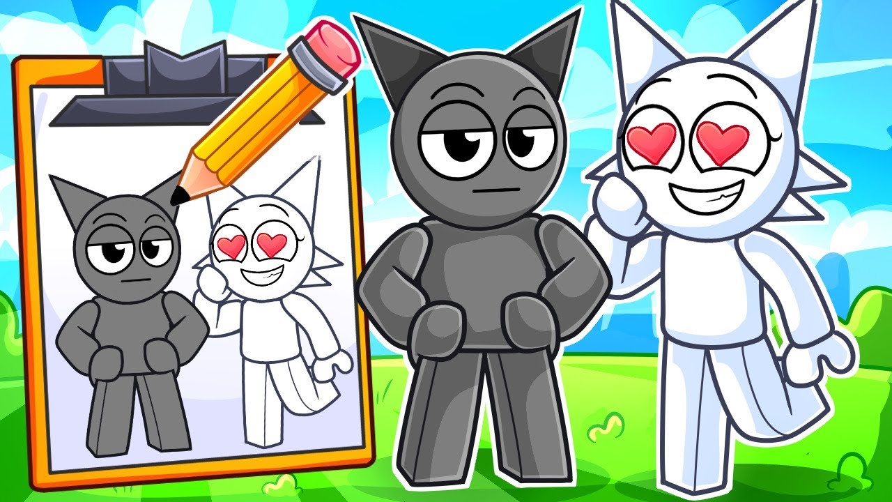 Gray & Wenda SPRUNKI BECOME What THEY DRAW In Roblox! (incredibox)