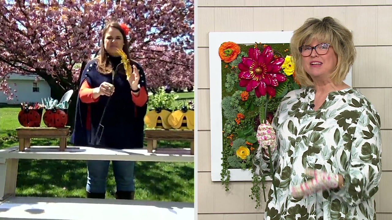 Marigold 24" Metal Flower Garden Stake on QVC