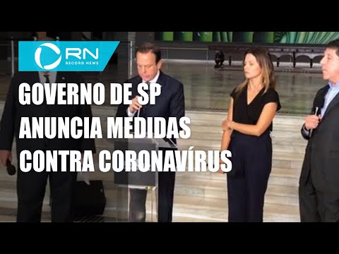 Governo de São Paulo anuncia medidas contra o coronavírus