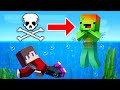 JJ and Mikey Can ONLY BREATHE IN WATER - Minecraft Maizen