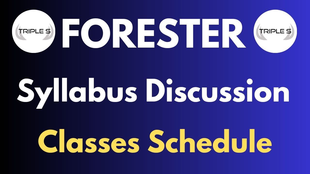 Forester Discussing Forester Exam : SYLLABUS DISCUSSION - Classes Schedule - YouTube