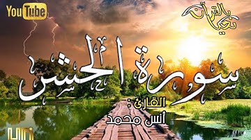 سورة الحشر - كاملة - || تلاوة ندية بصوت القارئ أنس محمد 🎧☺️ Surah Al-acher