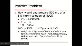 Making Solutions - Biotechnology
