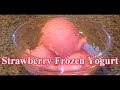 Easy Strawberry Frozen Yogurt ( No Ice Cream Machine!)