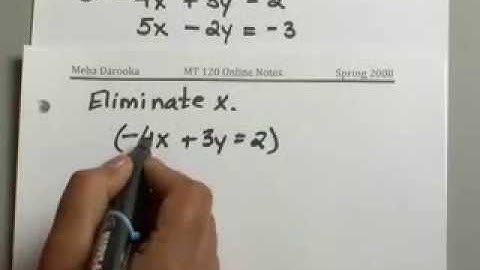 8.3.4 Systems of Linear Equations: Solve by Elimination/Addition Method using Double Elimination
