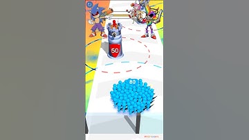 POW! Crowd Hero StickMan Fight Run 💥😡👊 Crowd Game 3D #gaming #shorts #roblox #amongus