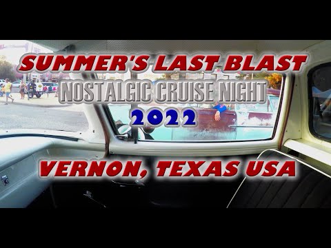 Summer&#039;s Last Blast Nostalgic Cruise Night 2022 in Vernon, Texas 08 13 22