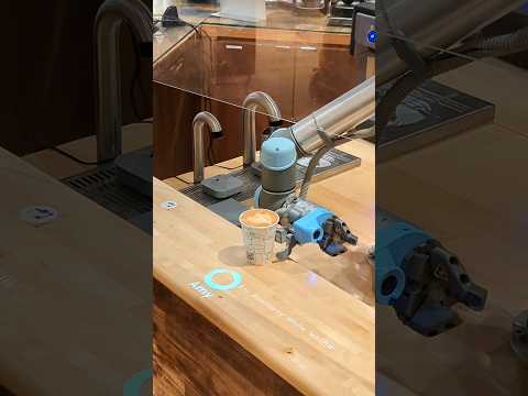 Robot Barista Latte Art Coffee Shorts 
