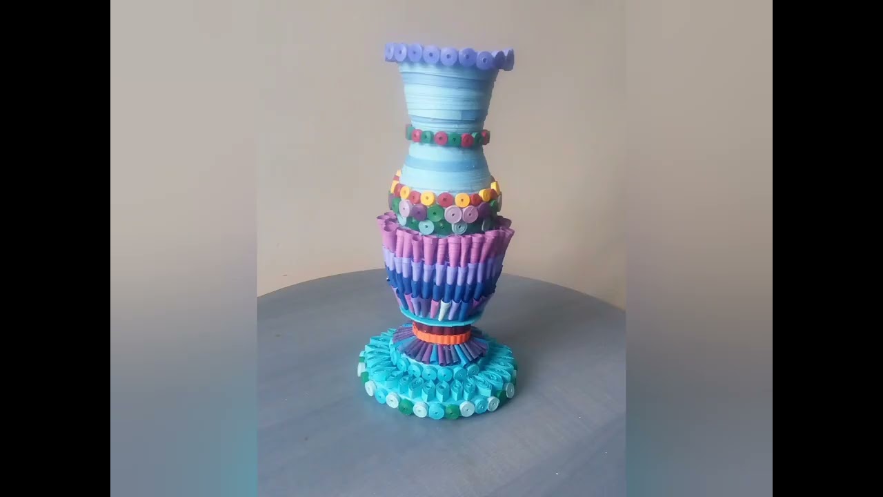 Colourful , Beautiful, Paper Quilling Flower 🌹🌹🌹🌹 Pots