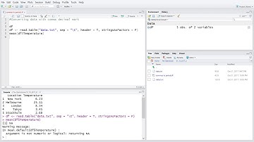 R-Tutorial - Data Manipulation: Dealing With Comma Decimal Separator